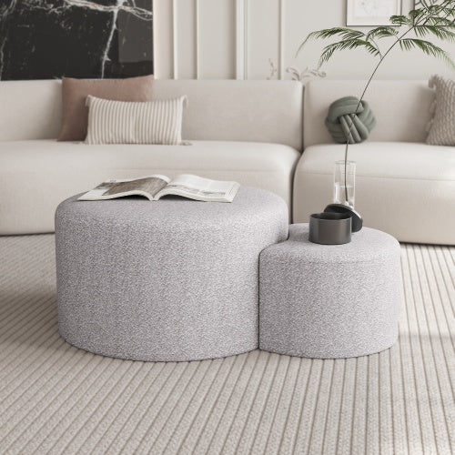 Fleefilo 2 PCS Nesting Coffee Tables,Ottoman