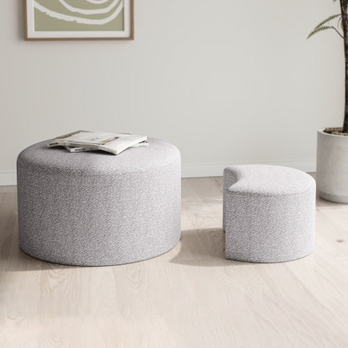 Fleefilo 2 PCS Nesting Coffee Tables,Ottoman