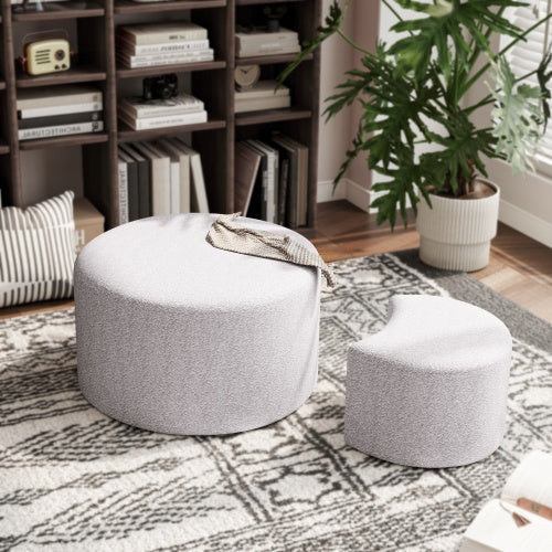 Fleefilo 2 PCS Nesting Coffee Tables,Ottoman