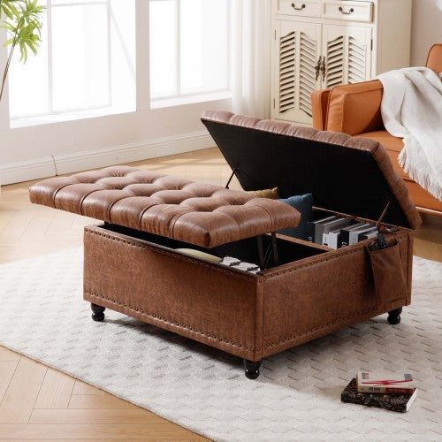 Fleefilo 35 Inch Extra Large Storage Ottoman