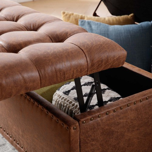 Fleefilo 35 Inch Extra Large Storage Ottoman