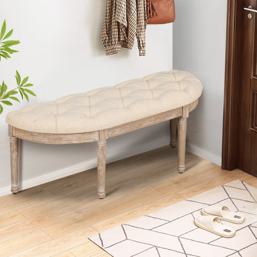 Fleefilo 48" Halfmoon Entryway Bench