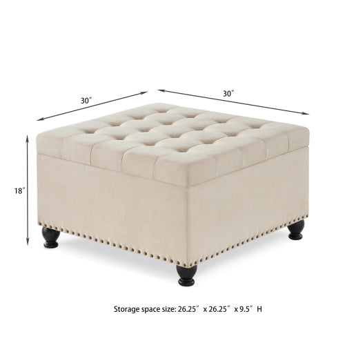 Fleefilo Large square storage ottoman