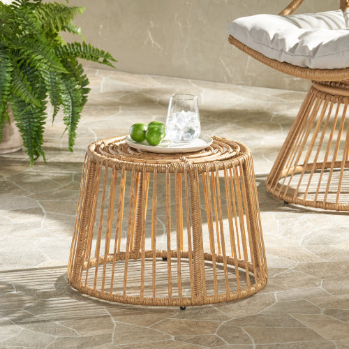 Home Decor Boho Rattan Side Table