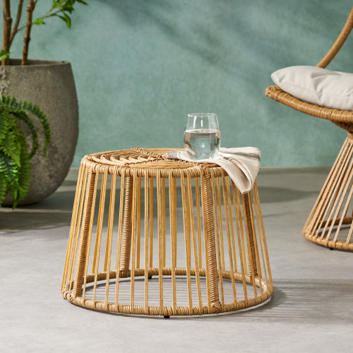 Home Decor Boho Rattan Side Table