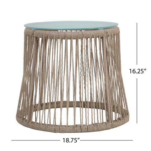 Home Decor Boho Rope Side Table