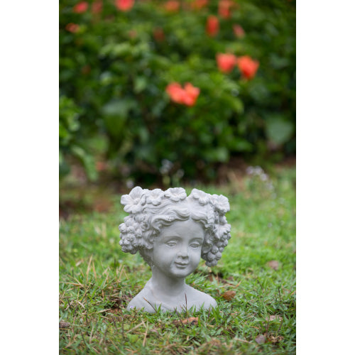 Home Decor D Classical Cement Head Planter