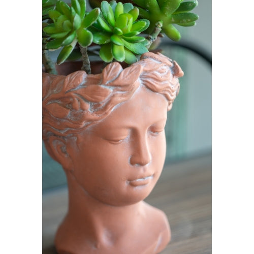 Home Decor E Classical Cement Head Planter