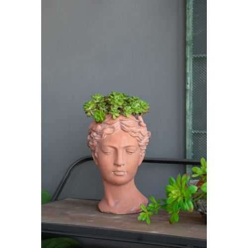 Home Decor F Classical Cement Head Planter